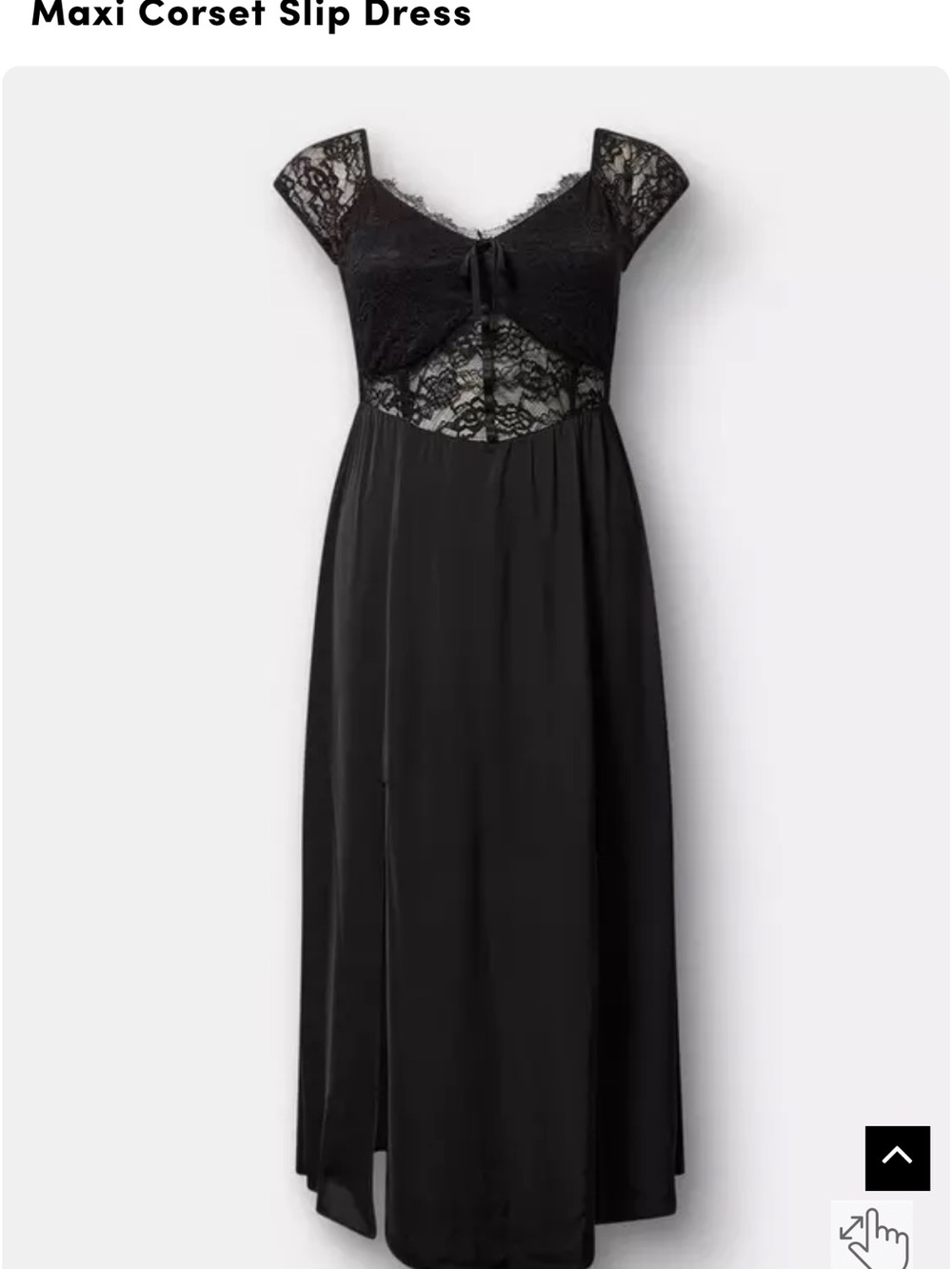 torrid Black Lace Maxi Corset Slip size 1 NWT